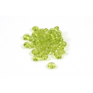 Twin bead 2.5x5mm transparent light green